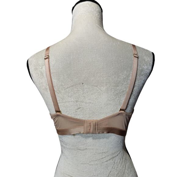 Soma Sz 36C Perfect Coverage Lightly Lined Lace Bra Adjustble Straps Tan Sexy - Picture 3 of 5